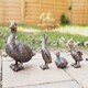 image 4 of Marco Paul Set of 4 Resin Duck Family Ornaments