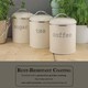 image 5 of Apollo Round Cream Kitchen Storage Canister Set of 3 Airtight Tea Coffee Sugar Containers Farmhouse Style Jars with Lids