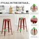 image 4 of Furniturebox 2x Colton 'Tolix' Style White Metal Bar Stools