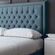 image 3 of Allegra Divan Bed with Upholstered Headboard - Blue - Small Double / 4ft