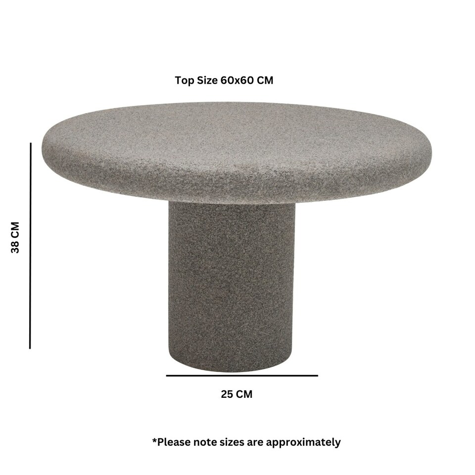 image 1 of Udaipur Round Low Coffee Table Grey