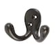 image 1 of Hammer & Tongs Double Coat Hook - W70mm x H50mm - Black | Black | Black | One Size