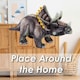 image 9 of Triceratops Dinosaur Soft Toy Dinosaur Skeleton Body Plush Cuddly 25cm Grey