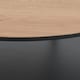 image 5 of Goldington Round Coffee Table with Oak Top & Black Legs