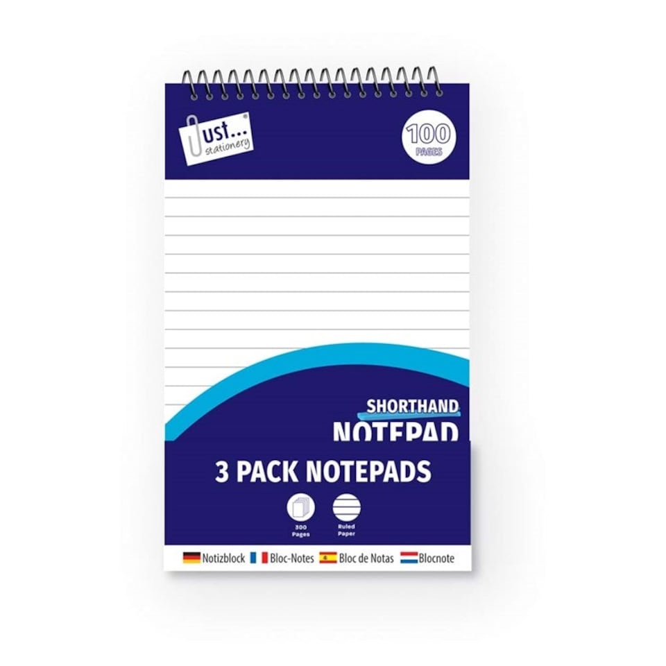 image 1 of Just Stationery Shorthand Notebook 3 Pads , 150 Lined Sheets