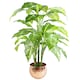 image 1 of Leaf Large Metal Planter 22 x 17cm Hammered Copper Plated - Curvy Edge Copper