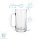 image 5 of Argon Tableware 540ml Beer Mugs - Glass Pint Steins with Handle Heavy Duty Soda Lime Glass Drinking Mugs Set | Clear | Clear | One Size | 4
