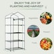 image 8 of Outsunny Portable 4-Tier Mini Greenhouse Plant Grow House Shed w/ Clear Cover