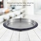 image 4 of Buckingham Stainless Steel Round Serving / Bar Tray 35 cm , black border finish Silver