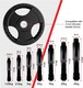 image 5 of Olympic Tri-Grip Rubber Weight Plates Black Pairs Sets 1.25 kg PAIR