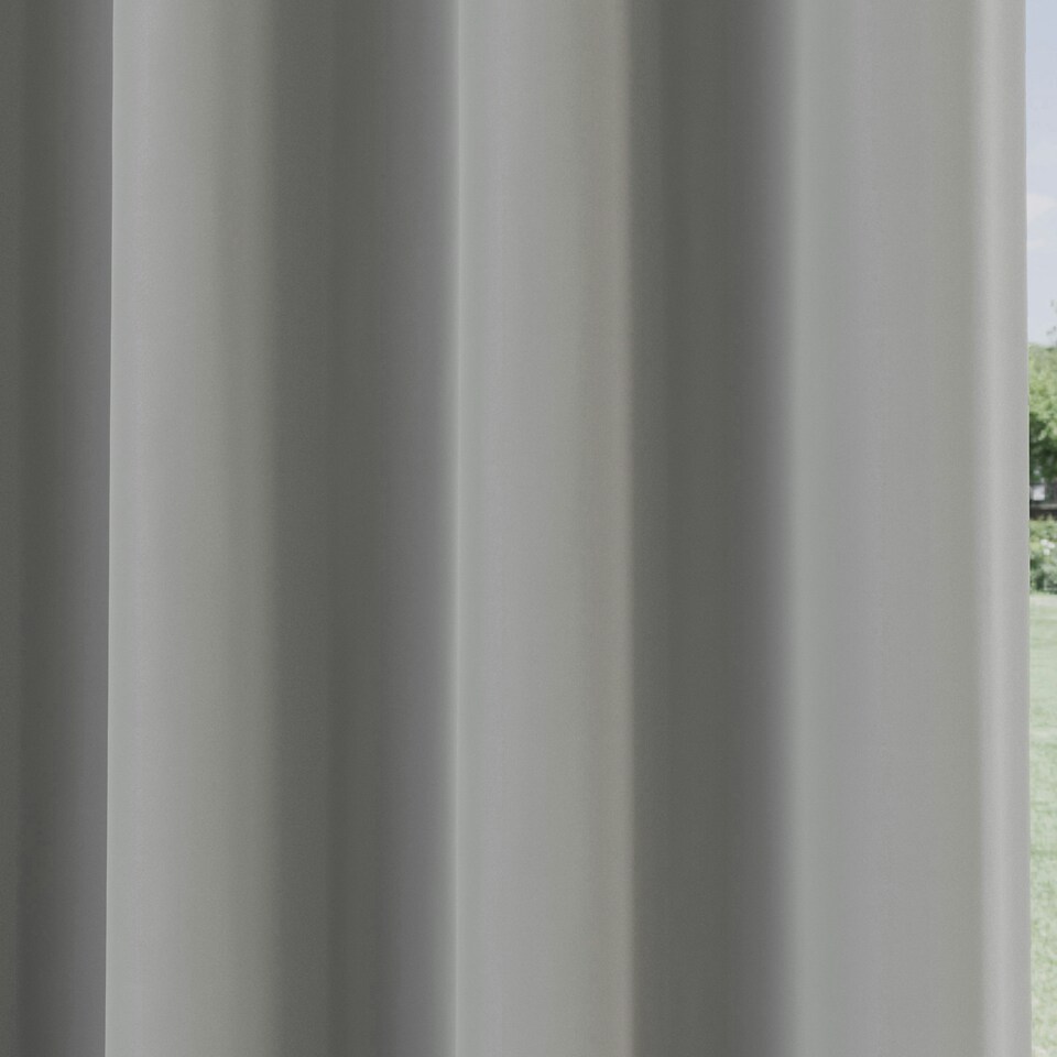 image 1 of Supersoft Grey Curtains 46 x 72 inch (117 x 183 cm) Room Darkening Eyelet Thermal Noise Reducing Curtains for Bedroom and Living Room