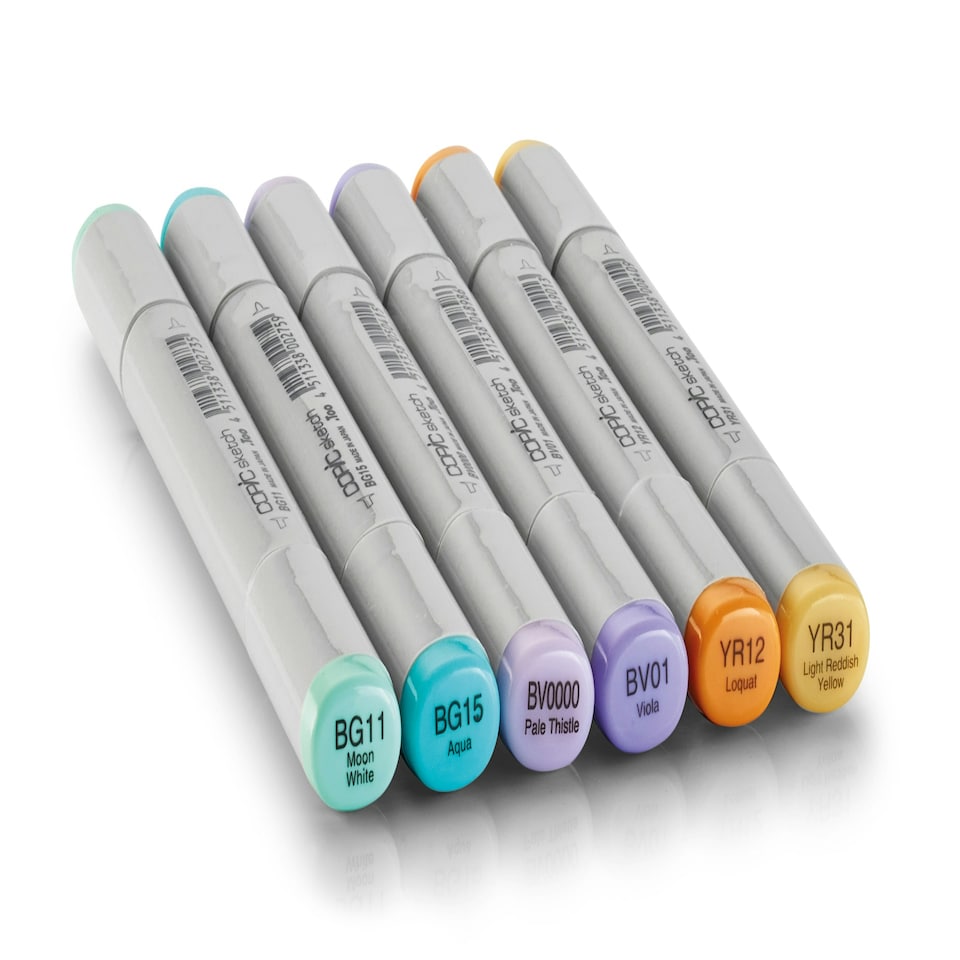 image 1 of Copic Sketch Set, Pale Pastel, Set of 6