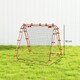 image 3 of HOMCOM Double-Sided Football Rebounder Net, Football Rebound Net Target Goal with Five Adjustable Angles, Orange | Orange