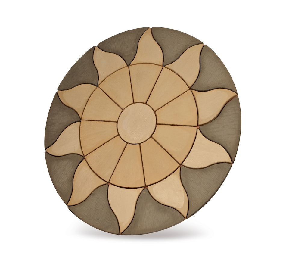 image 1 of Aurora Circle Patio Kit 1.8m Antique/Barley - Bowland Stone - Circular Garden Patio Feature Kit