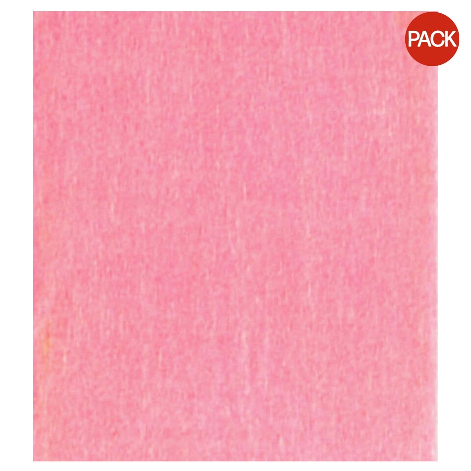 County Lightweight Crepe Paper (Pack Of 12) - Pink - One Size