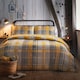 image 1 of D & D Colville Check Duvet Cover Set Ochre