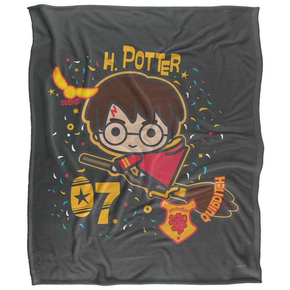image 1 of Harry Potter Chibi Harry Potter Blanket - Multicoloured - One Size
