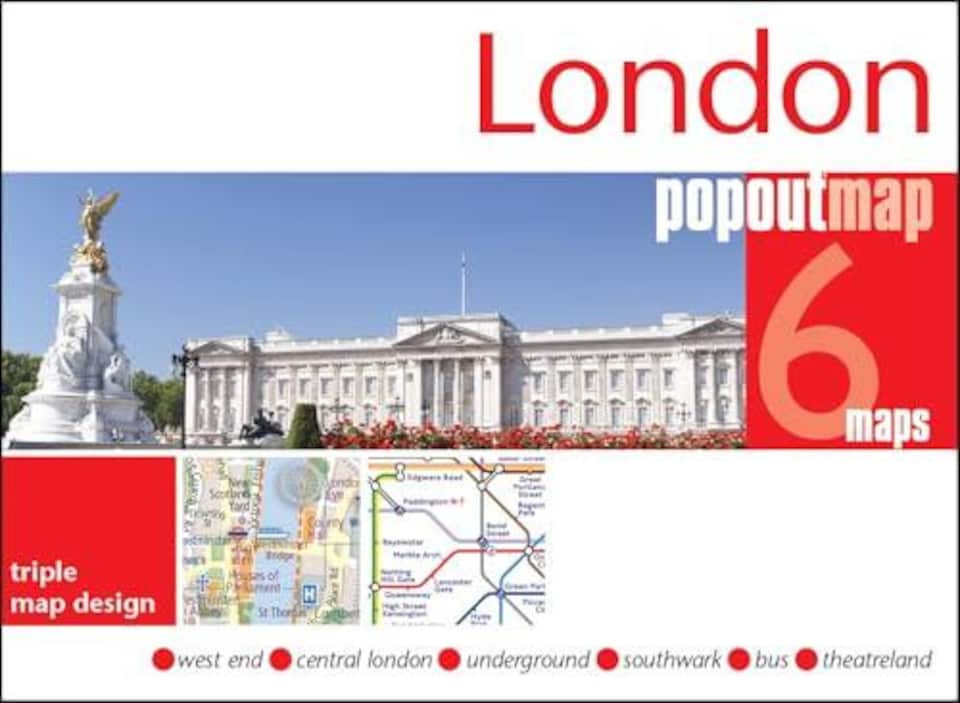 London PopOut Map - 3 pop up maps in 1 pocket size format Sheet...