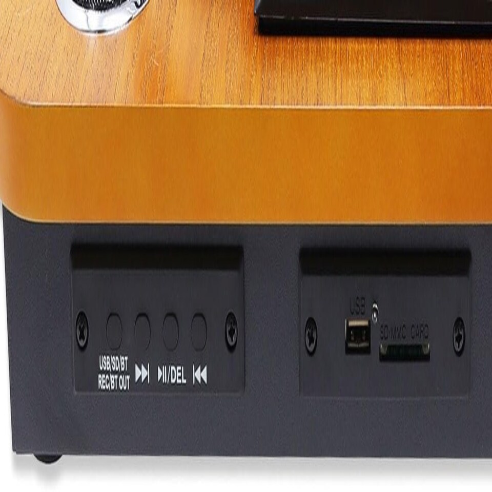 image 1 of Lightwood Vinyl Record Player With Stereo Speakers - Bluetooth Send & Receive - USB & SD Recording - AUX IN & RCA Out