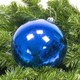 image 1 of Royal Blue Shiny Shatterproof Christmas Bauble 15cm