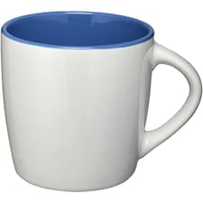 Bullet Aztec Ceramic Mug - White/Royal Blue - 8.4 x 8.8 cm