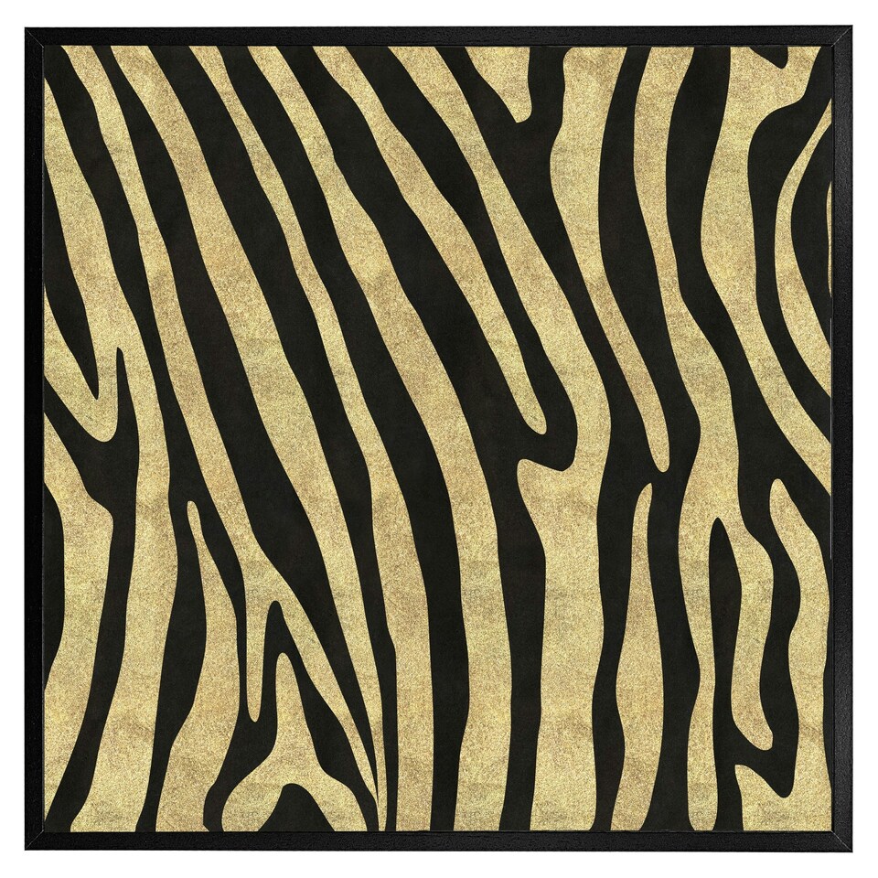 image 1 of Golden zebra (Picture Frame) White | L