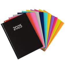 2027 Diary A5 Week to View - Hardback Planner Organiser with Ribbon Bookmark - Weekly Appointment Journal Notebook (Black) | Black | Black