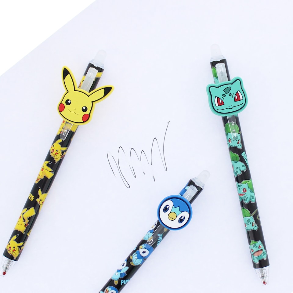 image 1 of Pokemon Erasable Gel Pens - Set of 3