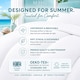 image 9 of Premium 1 Tog Summer Duvet Quilt - Lightweight Striped Microfibre, Breathable & Hypoallergenic - Double