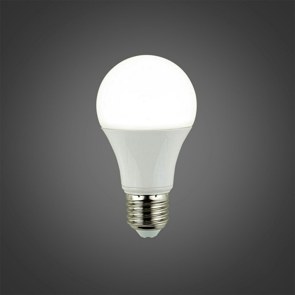 image 1 of ValueLights 6 Pack E27 White Plastic GLS LED 10W Cool White 6500K 800lm Light Bulb