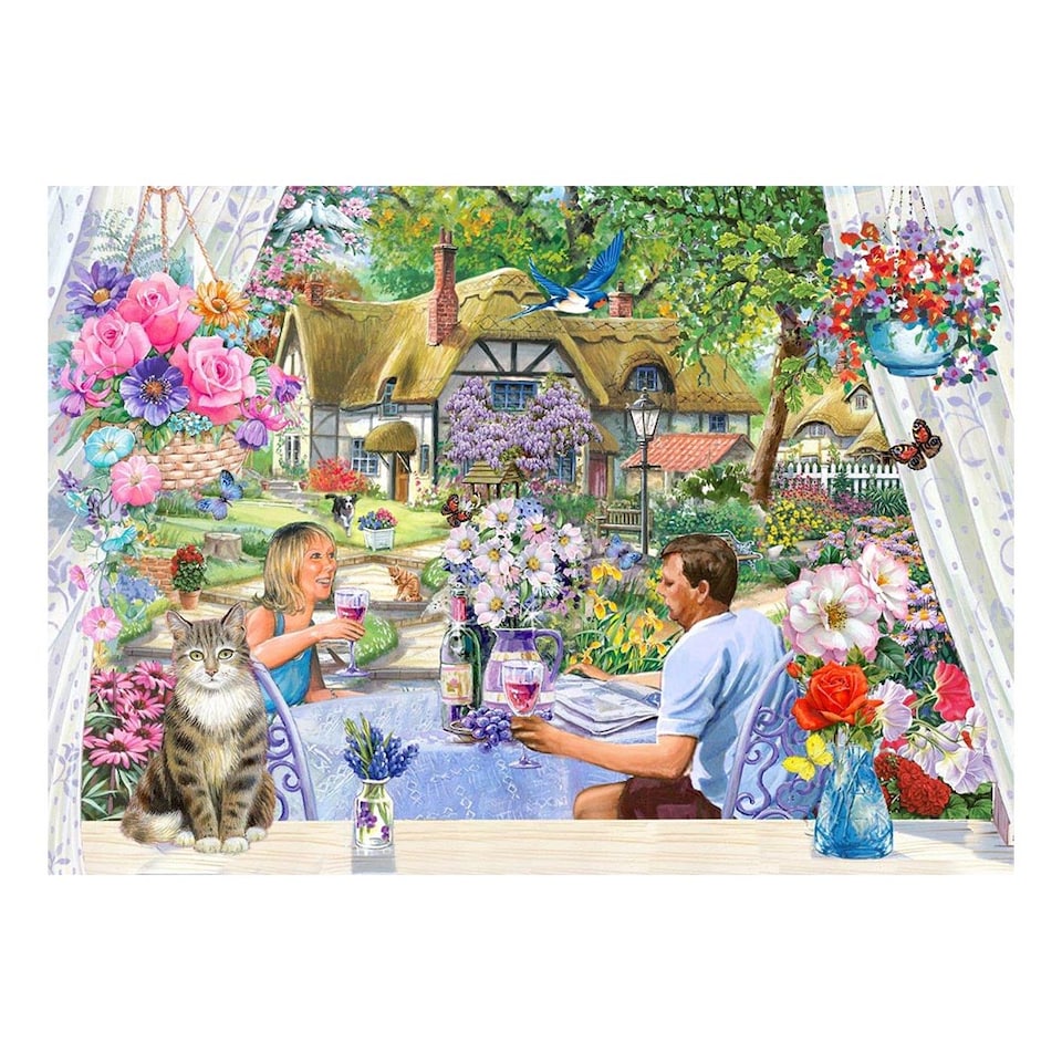 Enjoying the Garden BIG 500 Piece Jigsaw Puzzle