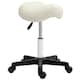 image 1 of HOMCOM Saddle Stool Adjustable Rolling Salon Chair for Massage Spa Beauty White