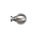 image 2 of 35mm Fixed Length Metal Curtain Pole Set Satin Silver Ball Finial 50cm | Silver | Silver