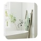 image 1 of HOMCOM Arched Bathroom Mirror Cabinet, Wall Mounted Mirrored Cabinet White