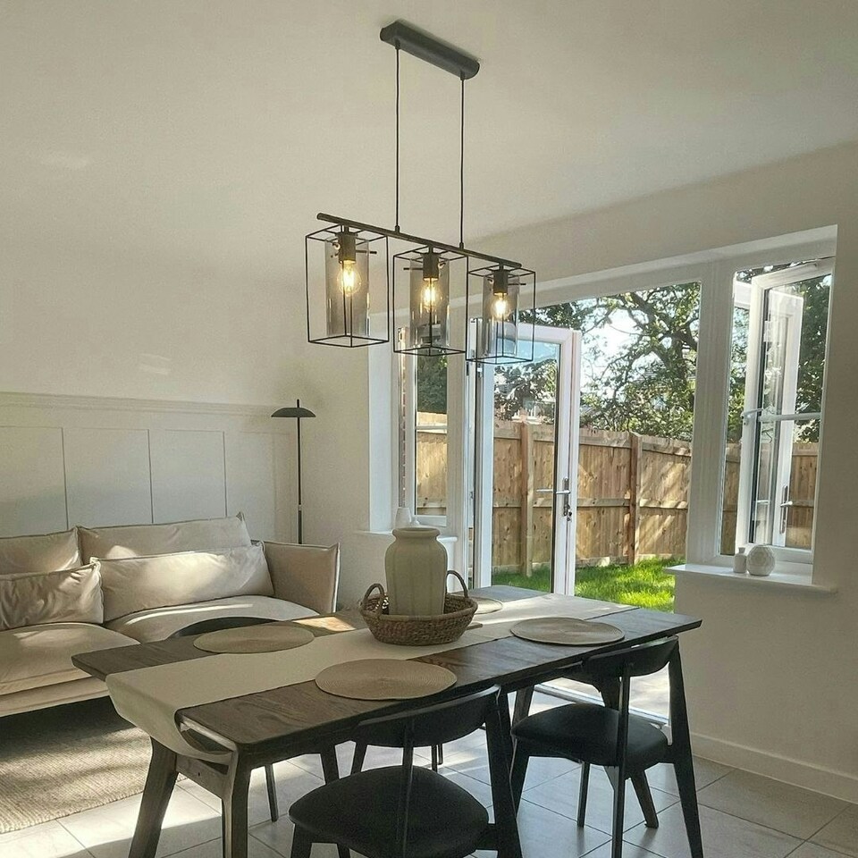 image 1 of Merton 3 Light Ceiling Light Black