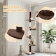 image 8 of PawHut Floor to Ceiling Cat Tree 5-Tier Climbing Tower Scratching Post Brown