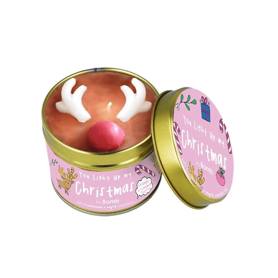 Tin Candle -  You Light Up My Christmas PYOULIG04 | Multi
