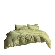 Plain Dyed Easy Care Polycotton Duvet Cover And Pillowcase/s Set Bed Linen Yellow | Yellow | Lemon | Double