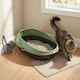 image 4 of Oval Cat Litter Tray Box with Rim | Green | 1