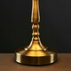 image 1 of ValueLights Pair Of Vintage Antique Brass Touch Table Lamps With Pleated Cream Shades