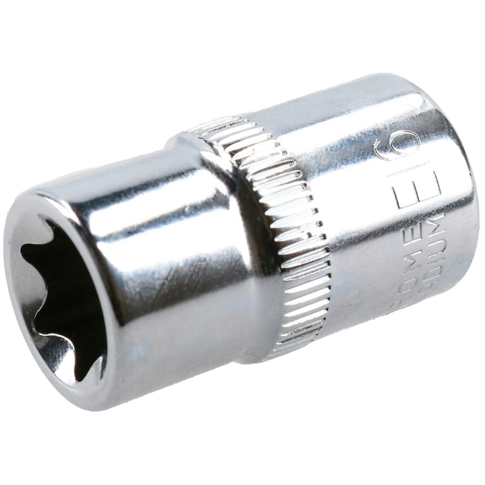 image 1 of E16 Female Torx Socket Star Bit 1/2" Drive Standard External Chrome Vanadium