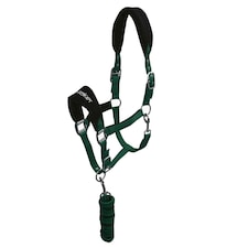 Whitaker Club Horse Headcollar and Leadrope - Green - Full