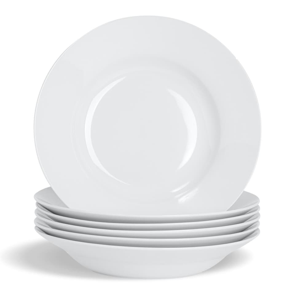 image 1 of Argon Tableware Classic White Soup Bowls - 23cm - Pack of 6 White