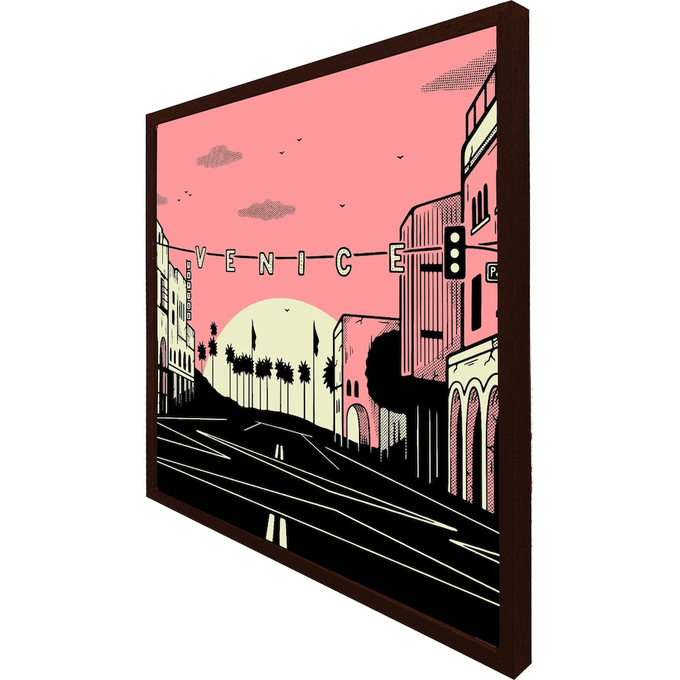 image 1 of Venice cali sunset (Picutre Frame) Black | S