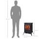 image 3 of HOMCOM Free Standing Fireplace Flame Effect Electric Heater Log Burning Black