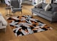 image 2 of White & Orange Olive Leaves Rug | Multi