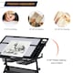 image 4 of Yaheetech Height Adjustable Glass Drafting Table & Stool Set For Artists | Black