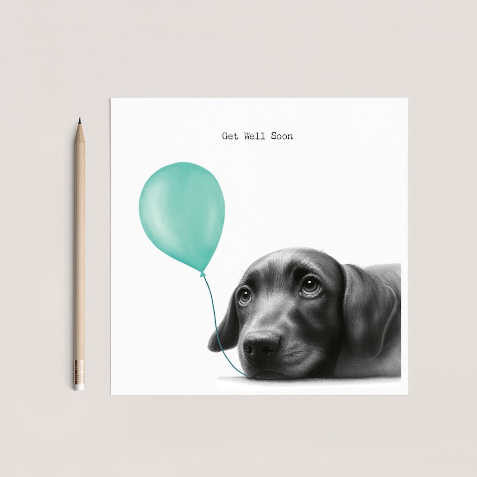 image 1 of Get Well Soon Labrador Card