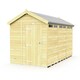 image 1 of 7 x 12 Feet Apex Security Shed - Single Door - Wood - L358 x W214 x H217 cm | Brown