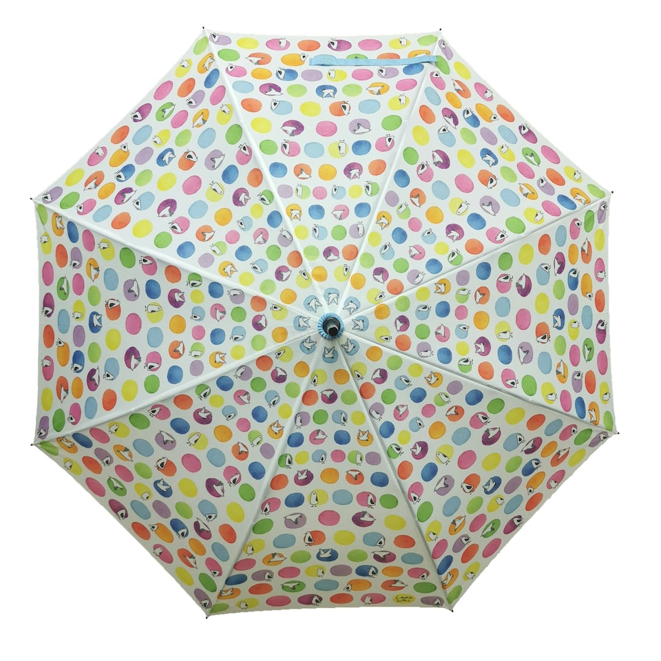 image 1 of Laura Wall Folding Umbrella Automatic Telescopic Dots | Multi | Canopy: 98cm